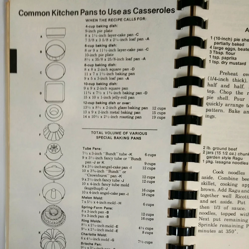 Recipe Book Of Delicious Food💥🥮🍮Vintage Sumptuous Silhouettes Pilot Club